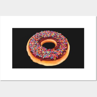 Sweet Chocy Donuts With Sprinkles Pattern Posters and Art